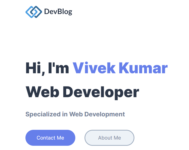 My Portofolio - Vivek Kumar