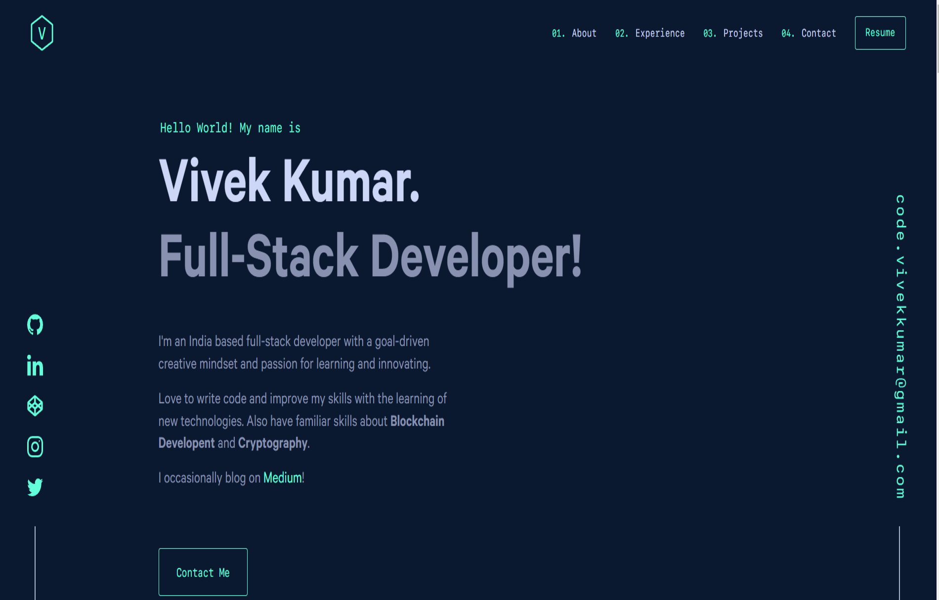 My Portofolio - Vivek Kumar